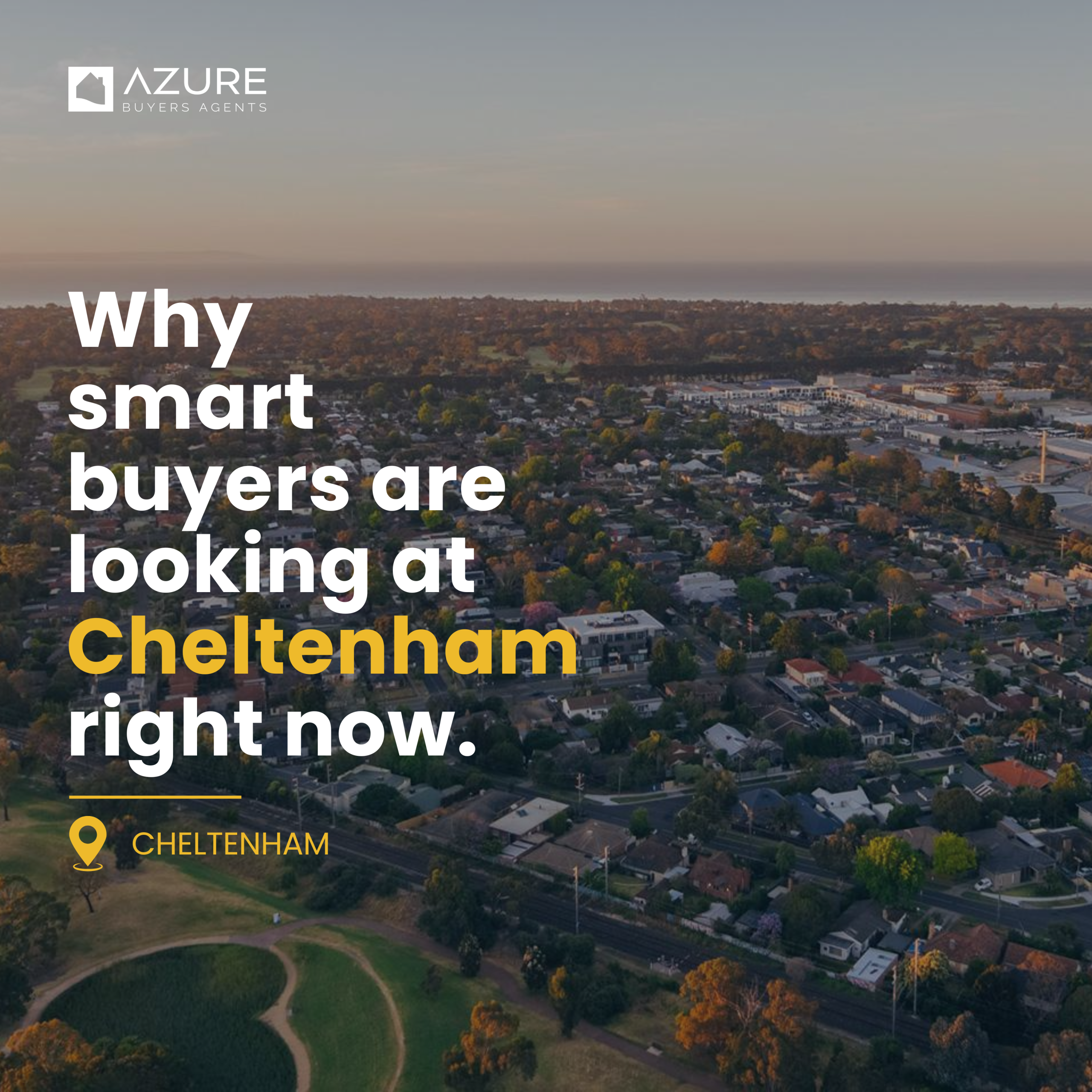 Cheltenham property market aerial view of Melbourne bayside suburb
